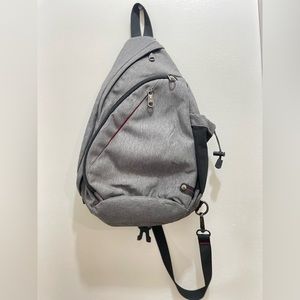NEW Unisex OutdoorMaster Crossbody Bag – Gray Color Medium Chest.